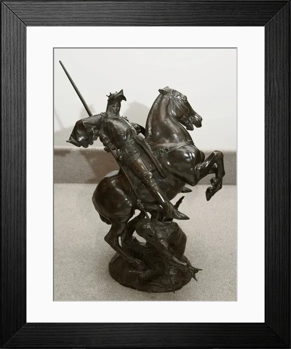 Framed Print : Saint George Slaying the Dragon, 1871. Creator: Emmanuel Fremiet Framed Print : Saint George Slaying the Dragon, 1871. Creator: Emmanuel Fremiet