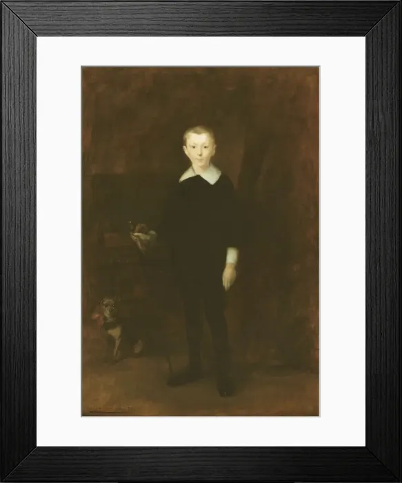 Framed Print : Portrait of a Boy, 1886. Creator: Eugene Carriere Framed Print : Portrait of a Boy, 1886. Creator: Eugene Carriere