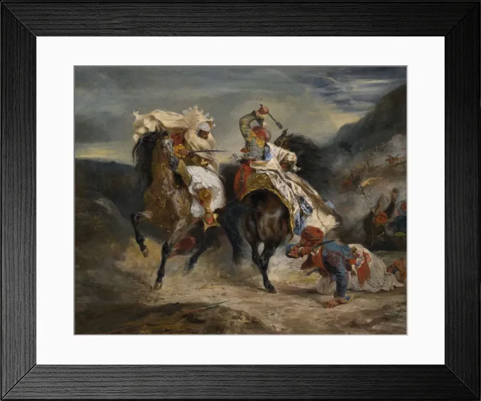 Framed Print : The Combat of the Giaour and Hassan, 1826. Creator: Eugene Delacroix Framed Print : The Combat of the Giaour and Hassan, 1826. Creator: Eugene Delacroix
