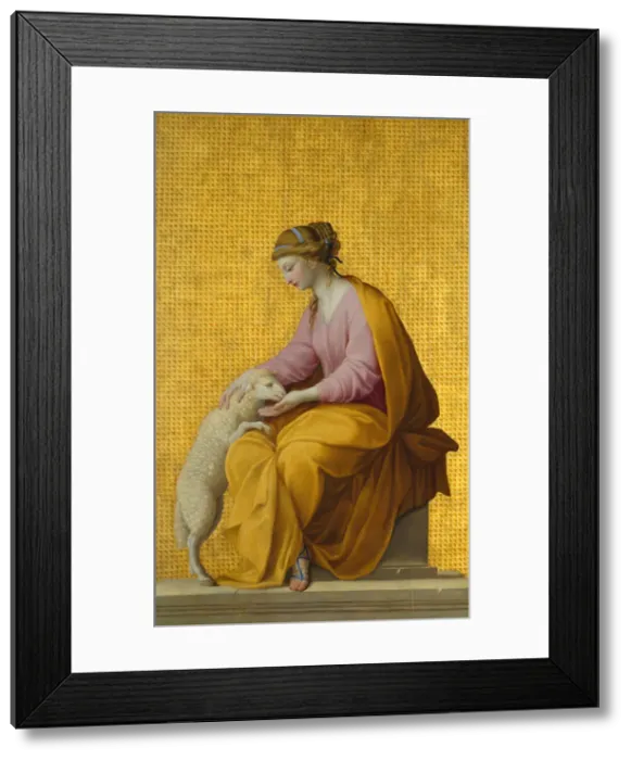 Framed Print : Meekness, 1650. Creator: Eustache Le Sueur Framed Print : Meekness, 1650. Creator: Eustache Le Sueur