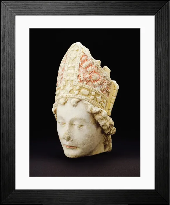 Framed Print : Head of a Bishop, c. 1500. Creator: Unknown Framed Print : Head of a Bishop, c. 1500. Creator: Unknown