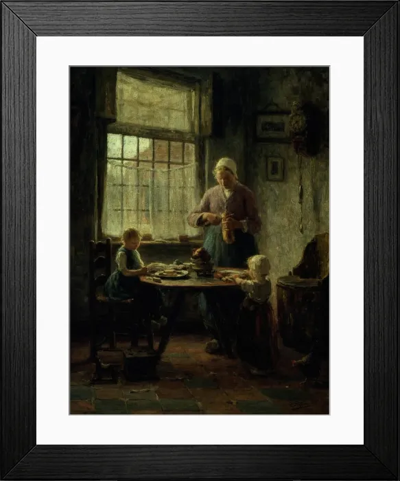 Framed Print : A Family Meal, 1890s (?). Creator: Evert Pieters Framed Print : A Family Meal, 1890s (?). Creator: Evert Pieters