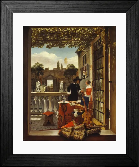 Framed Print : The Terrace, c. 1660. Creator: Unknown Framed Print : The Terrace, c. 1660. Creator: Unknown