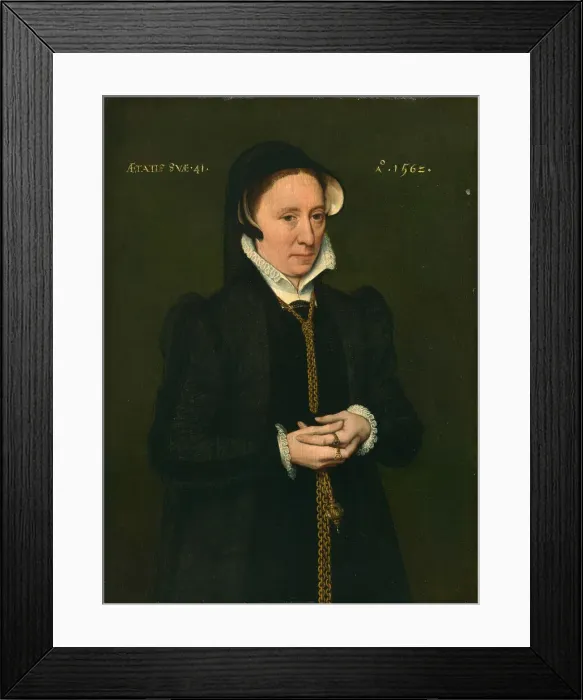 Framed Print : Portrait of a Woman, 1562. Creator: Unknown Framed Print : Portrait of a Woman, 1562. Creator: Unknown