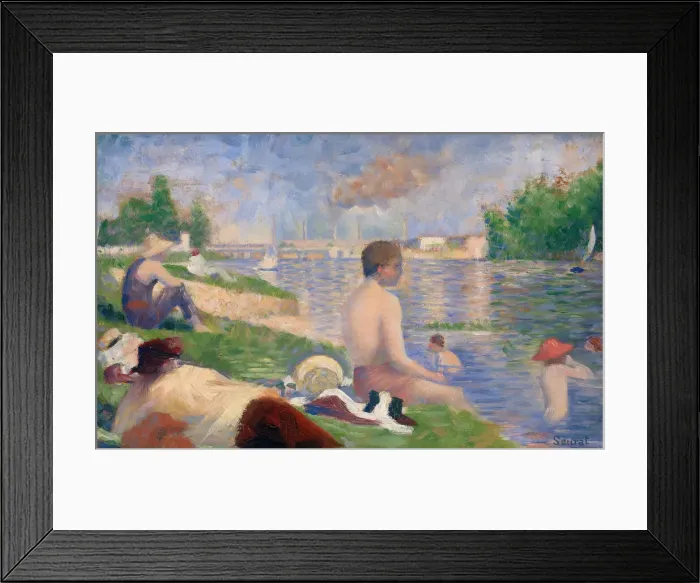 Framed Print : Final Study for Bathers at Asnieres, 1883 Framed Print : Final Study for Bathers at Asnieres, 1883