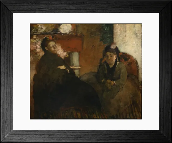 Framed Print : Portrait of Mme. Lisle and Mme Loubens, 1866 / 70. Creator: Edgar Degas Framed Print : Portrait of Mme. Lisle and Mme Loubens, 1866 / 70. Creator: Edgar Degas