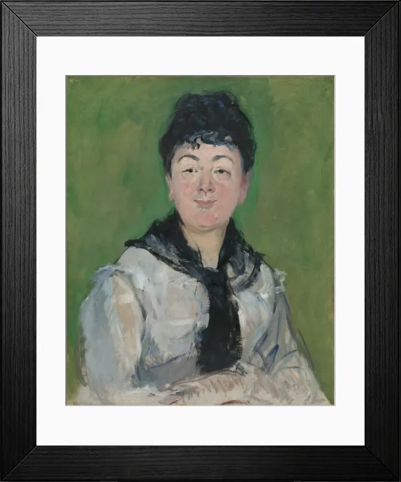 Framed Print : Portrait of a Woman with a Black Fichu, c. 1878. Creator: Edouard Manet Framed Print : Portrait of a Woman with a Black Fichu, c. 1878. Creator: Edouard Manet