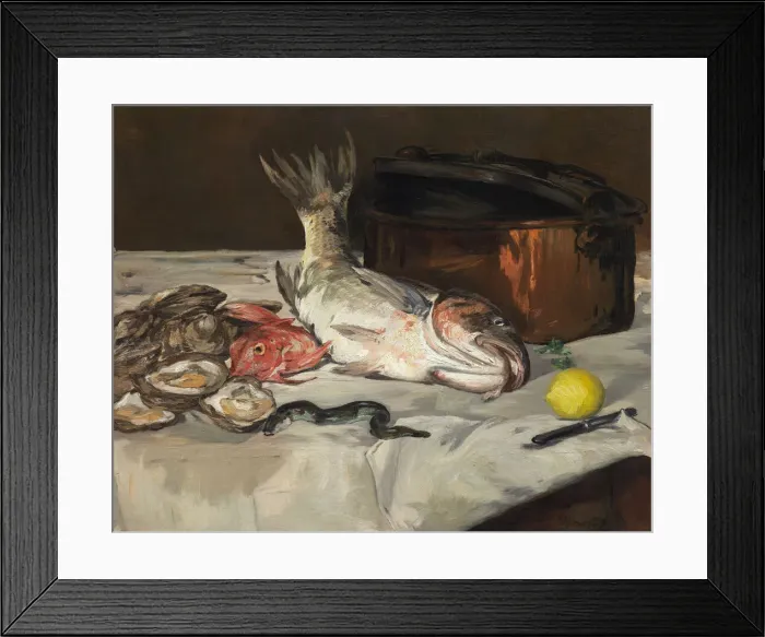 Framed Print : Fish (Still Life), 1864. Creator: Edouard Manet Framed Print : Fish (Still Life), 1864. Creator: Edouard Manet