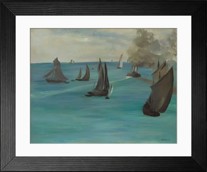 Framed Print : Sea View, Calm Weather (Vue de mer, temps calme), 1864. Creator: Edouard Manet Framed Print : Sea View, Calm Weather (Vue de mer, temps calme), 1864. Creator: Edouard Manet