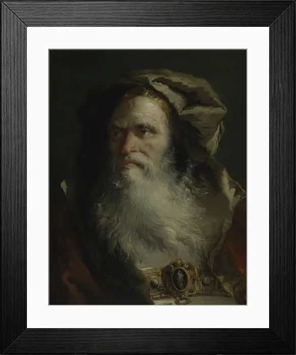 Framed Print : Head of a Philosopher, 1758  /  64. Creator: Giovanni Domenico Tiepolo
