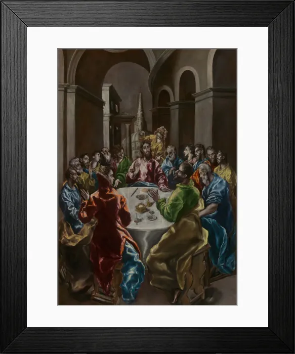 Framed Print : The Feast in the House of Simon, 1608 / 14. Creator: El Greco Framed Print : The Feast in the House of Simon, 1608 / 14. Creator: El Greco