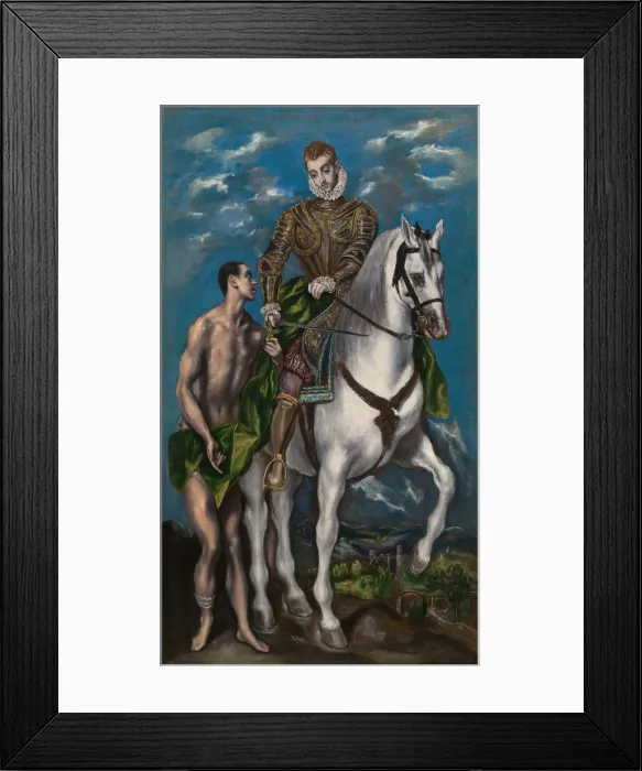 Framed Print : Saint Martin and the Beggar, 1597  /  1600. Creator: El Greco
