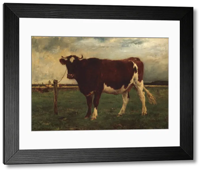 Framed Print : Study of a Cow, 1870 / 90. Creator: Emile van Marcke de Lummen Framed Print : Study of a Cow, 1870 / 90. Creator: Emile van Marcke de Lummen