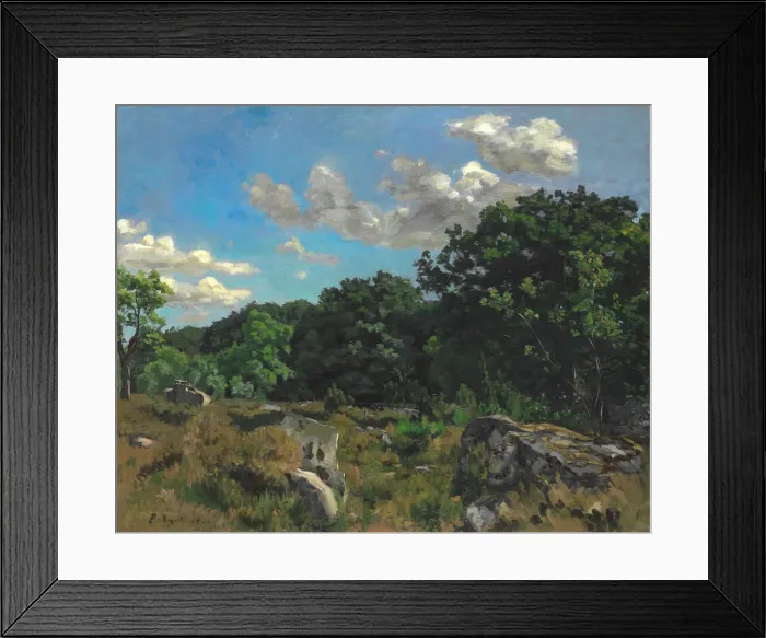 Framed Print : Landscape at Chailly, 1865. Creator: Frederic Bazille Framed Print : Landscape at Chailly, 1865. Creator: Frederic Bazille