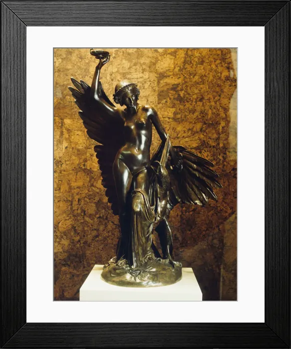 Framed Print : Hebe and the Eagle of Jupiter, modeled c. 1852 (cast c. 1860 / 80). Creator: Francois Rude Framed Print : Hebe and the Eagle of Jupiter, modeled c. 1852 (cast c. 1860 / 80). Creator: Francois Rude