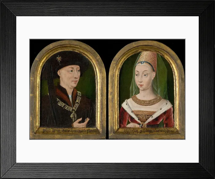 Framed Print : Philip the Good, Duke of Burgundy; Isabelle of Bourbon (?), c. 1520 / 30. Creator: Unknown Framed Print : Philip the Good, Duke of Burgundy; Isabelle of Bourbon (?), c. 1520 / 30. Creator: Unknown