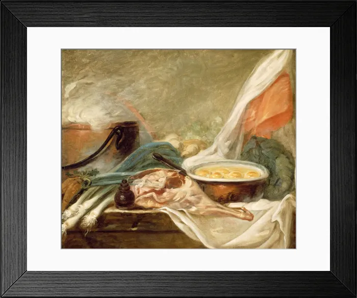 Framed Print : Still Life with Eggs and a Leg of Mutton, 1780 / 90. Creator: Unknown Framed Print : Still Life with Eggs and a Leg of Mutton, 1780 / 90. Creator: Unknown
