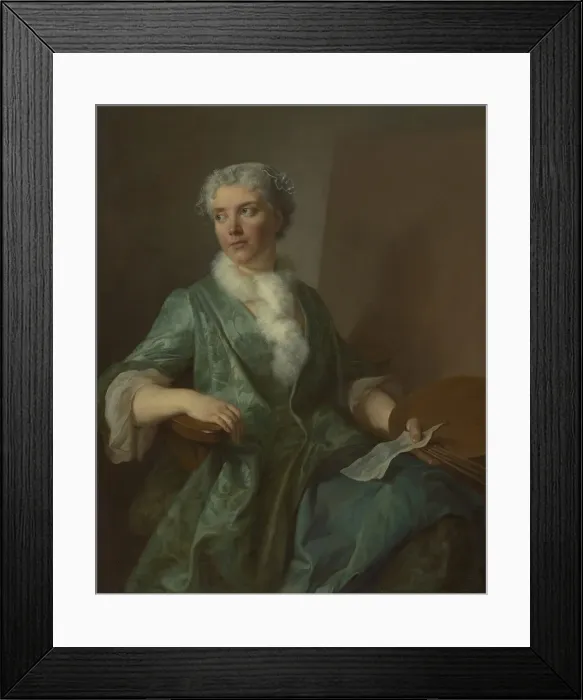 Framed Print : Portrait of a Woman Artist, c. 1735. Creator: Unknown Framed Print : Portrait of a Woman Artist, c. 1735. Creator: Unknown