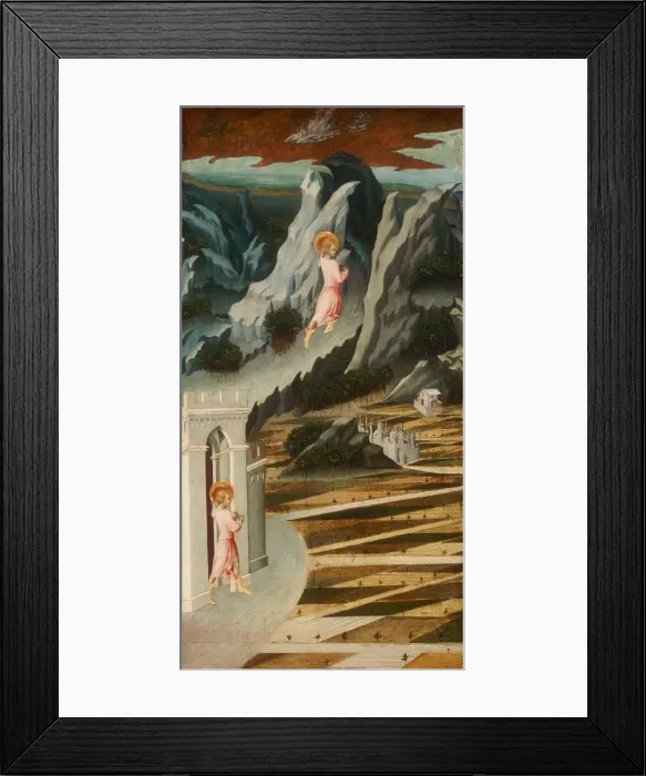 Framed Print : Saint John the Baptist Entering the Wilderness, 1455 / 60. Creator: Giovanni di Paolo Framed Print : Saint John the Baptist Entering the Wilderness, 1455 / 60. Creator: Giovanni di Paolo
