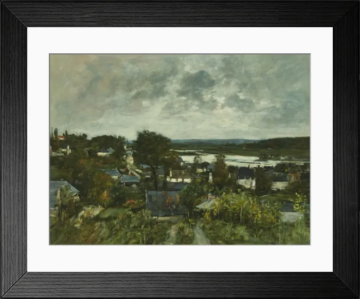 Framed Print : La Touques near Deauville, 1883. Creator: Eugene Louis Boudin Framed Print : La Touques near Deauville, 1883. Creator: Eugene Louis Boudin