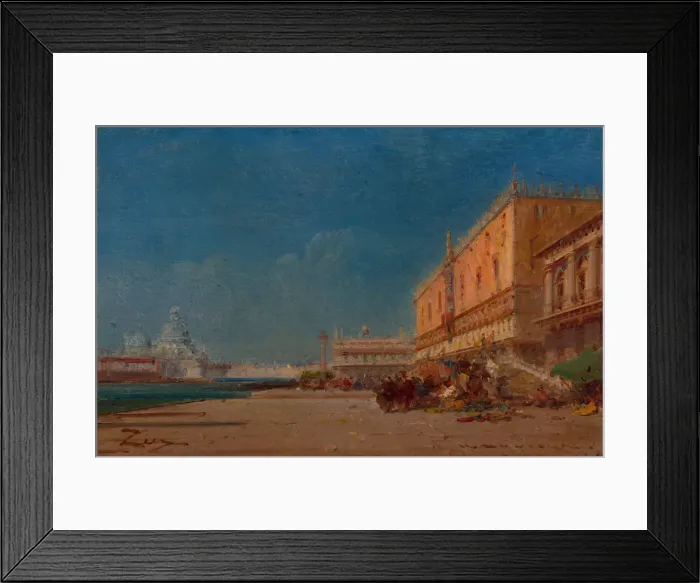 Framed Print : Venice from the Riva looking toward the Piazzale San Marco, About 1890 Framed Print : Venice from the Riva looking toward the Piazzale San Marco, About 1890