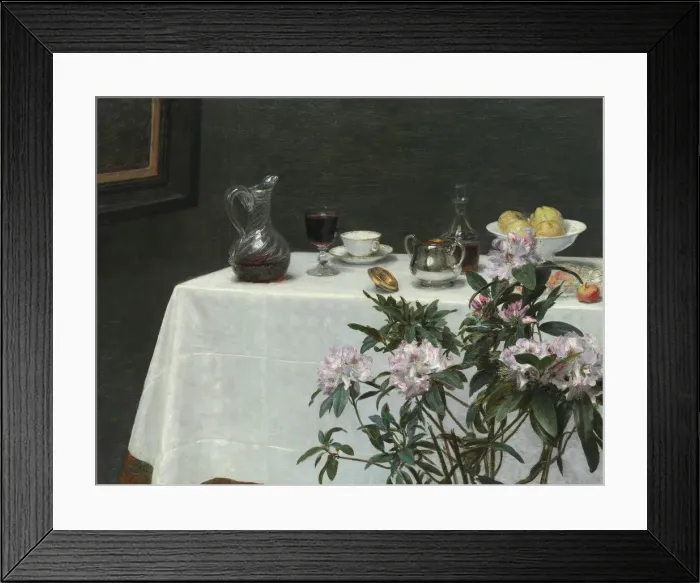 Framed Print : Still Life: Corner of a Table, 1873. Creator: Henri Fantin-Latour Framed Print : Still Life: Corner of a Table, 1873. Creator: Henri Fantin-Latour