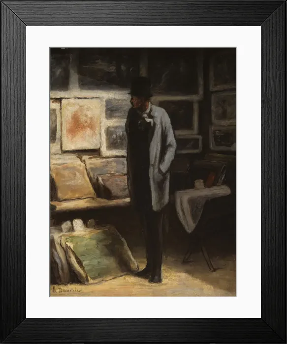 Framed Print : The Print Collector, c. 1857 / 63. Creator: Honore Daumier Framed Print : The Print Collector, c. 1857 / 63. Creator: Honore Daumier