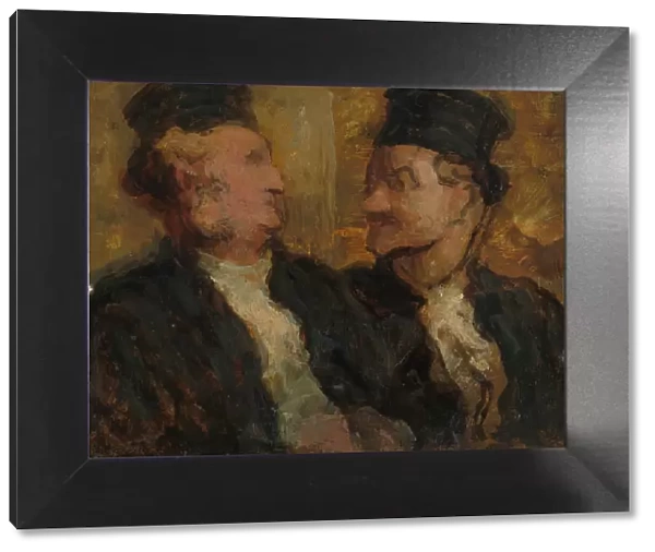 Two Lawyers, c. 1860. Creator: Honore Daumier
