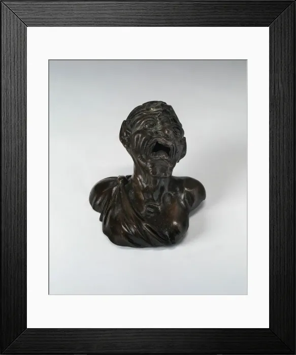Framed Print : Door Boss: Bust of a Satyress, c. 1580. Creator: Unknown Framed Print : Door Boss: Bust of a Satyress, c. 1580. Creator: Unknown
