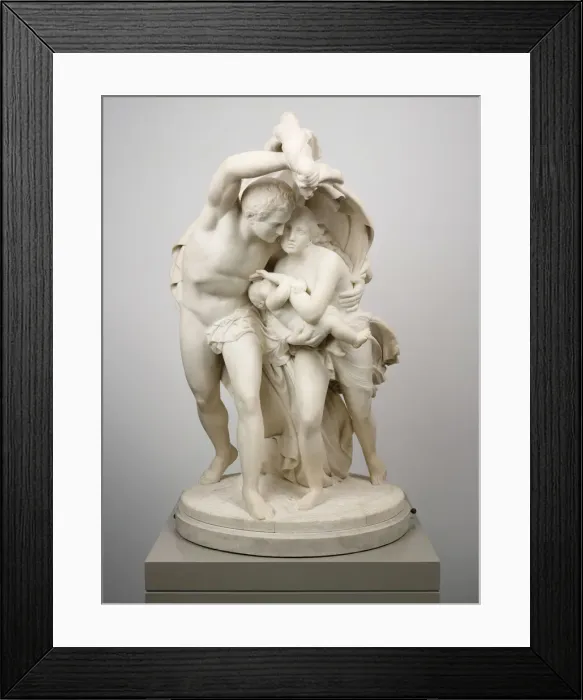 Framed Print : Flight from Pompeii, 1873. Creator: Giovanni Maria Benzoni Framed Print : Flight from Pompeii, 1873. Creator: Giovanni Maria Benzoni