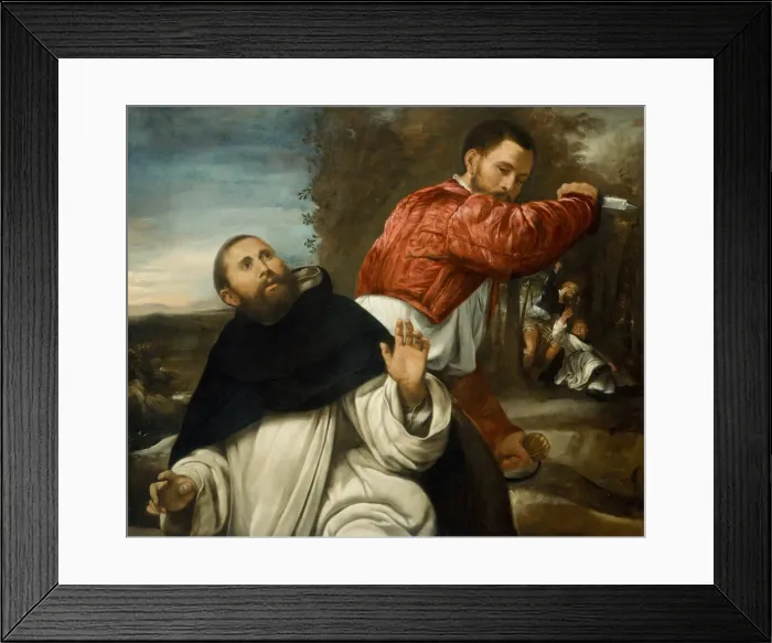 Framed Print : The Death of St. Peter Martyr, 1530 / 35. Creator: Giovanni Girolamo Savoldo Framed Print : The Death of St. Peter Martyr, 1530 / 35. Creator: Giovanni Girolamo Savoldo