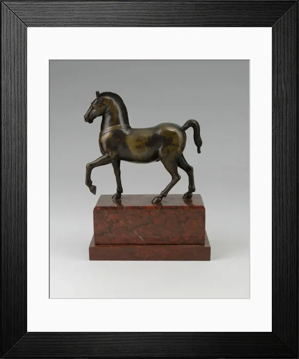 Framed Print : Stallion (one of a pair), c. 1650. Creator: Unknown Framed Print : Stallion (one of a pair), c. 1650. Creator: Unknown