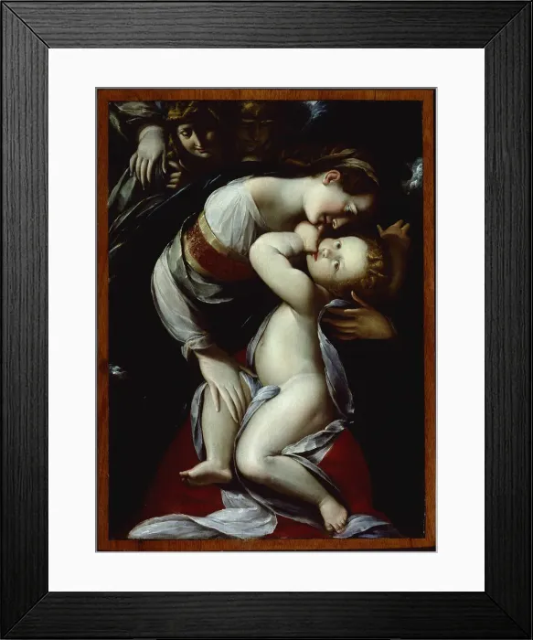 Framed Print : Virgin and Child with Angels, c. 1610. Creator: Giulio Cesare Procaccini Framed Print : Virgin and Child with Angels, c. 1610. Creator: Giulio Cesare Procaccini