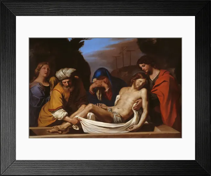 Framed Print : The Entombment, c. 1656. Creator: Guercino Framed Print : The Entombment, c. 1656. Creator: Guercino