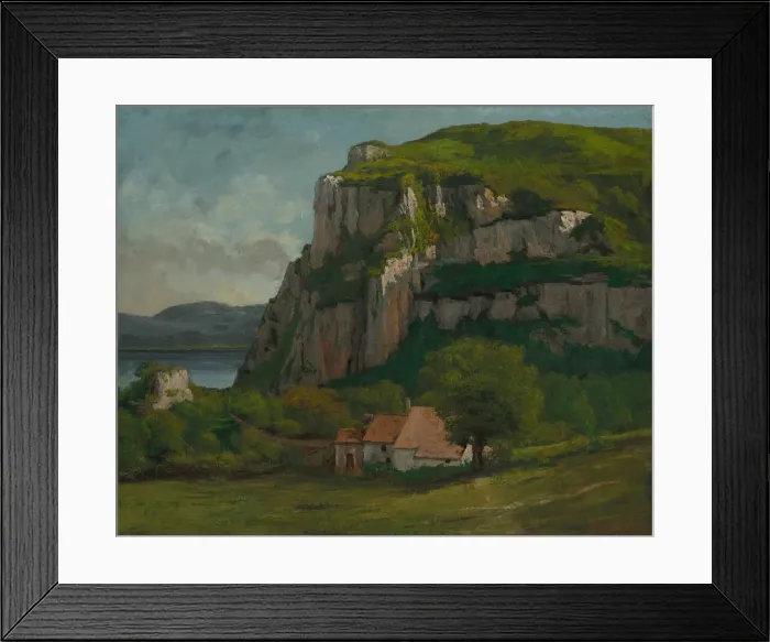 Framed Print : The Rock of Hautepierre, c. 1869. Creator: Gustave Courbet Framed Print : The Rock of Hautepierre, c. 1869. Creator: Gustave Courbet