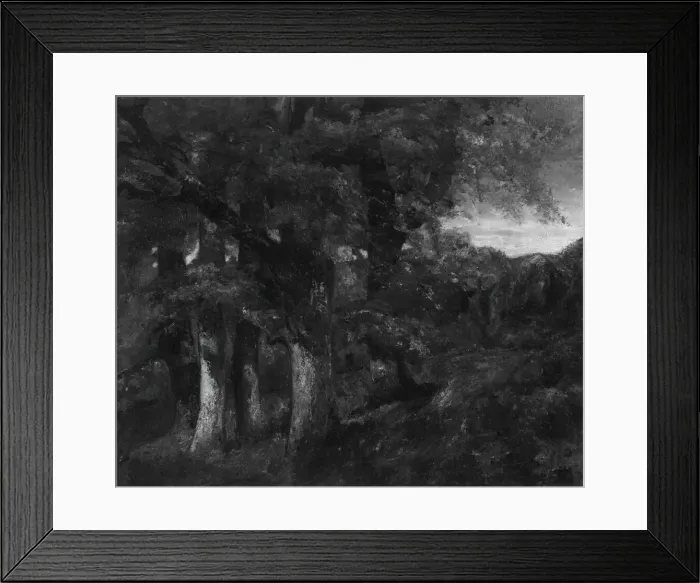 Framed Print : Wooded Landscape, 1819 / 77. Creator: Gustave Courbet Framed Print : Wooded Landscape, 1819 / 77. Creator: Gustave Courbet