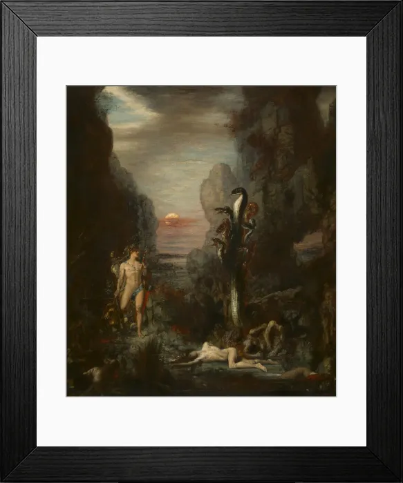 Framed Print : Hercules and the Lernaean Hydra, 1875  /  76. Creator: Gustave Moreau