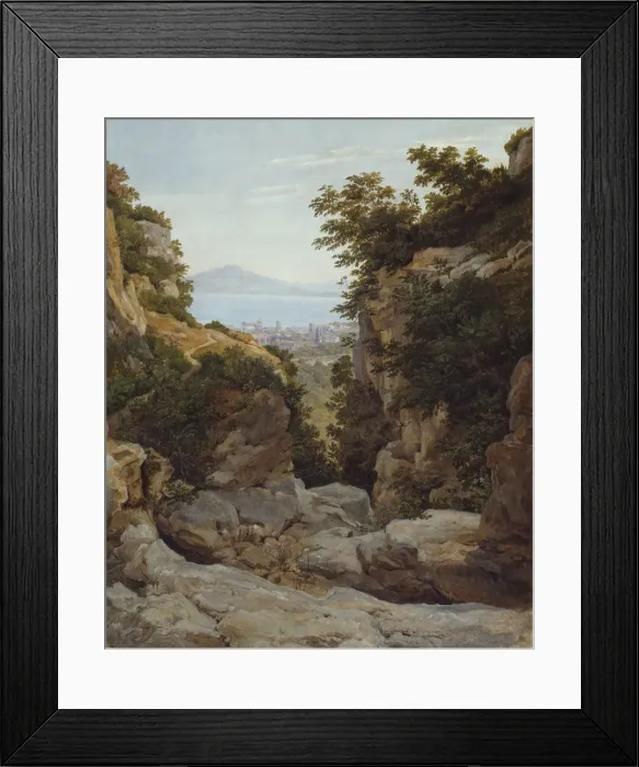 Framed Print : Italian Landscape, 1821 / 24. Creator: Heinrich Reinhold Framed Print : Italian Landscape, 1821 / 24. Creator: Heinrich Reinhold