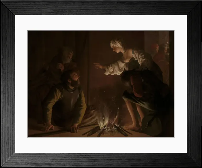 Framed Print : The Denial of Saint Peter, 1626 / 1629. Creator: Hendrick ter Brugghen Framed Print : The Denial of Saint Peter, 1626 / 1629. Creator: Hendrick ter Brugghen