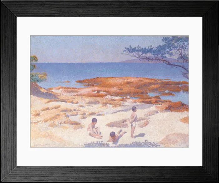 Framed Print : Beach at Cabasson (Baigne-Cul), 1891 / 92. Creator: Henri Edmond Cross Framed Print : Beach at Cabasson (Baigne-Cul), 1891 / 92. Creator: Henri Edmond Cross