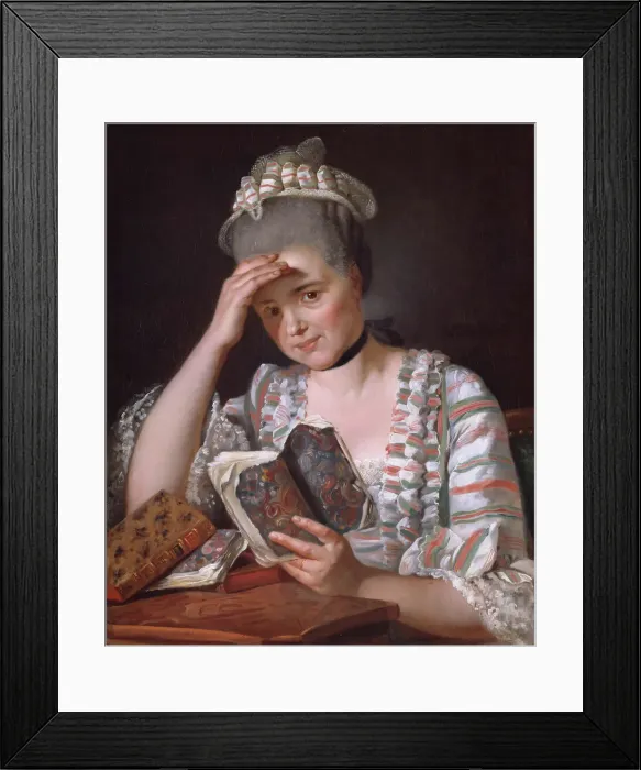 Framed Print : Madame Francois Buron, 1769. Creator: Jacques-Louis David Framed Print : Madame Francois Buron, 1769. Creator: Jacques-Louis David