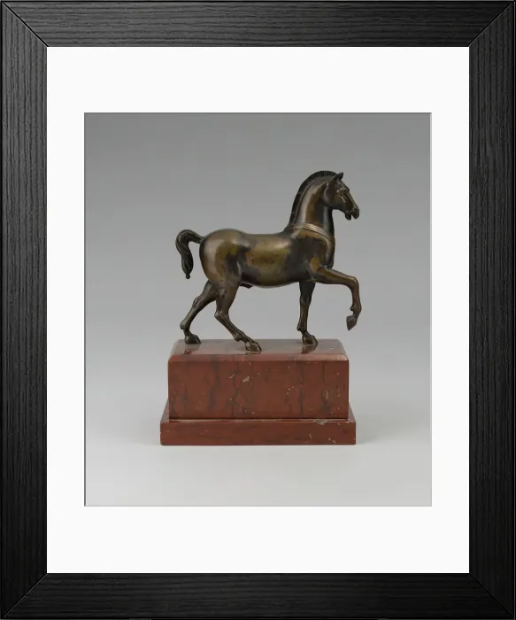 Framed Print : Stallion (one of a pair), c. 1650. Creator: Unknown Framed Print : Stallion (one of a pair), c. 1650. Creator: Unknown