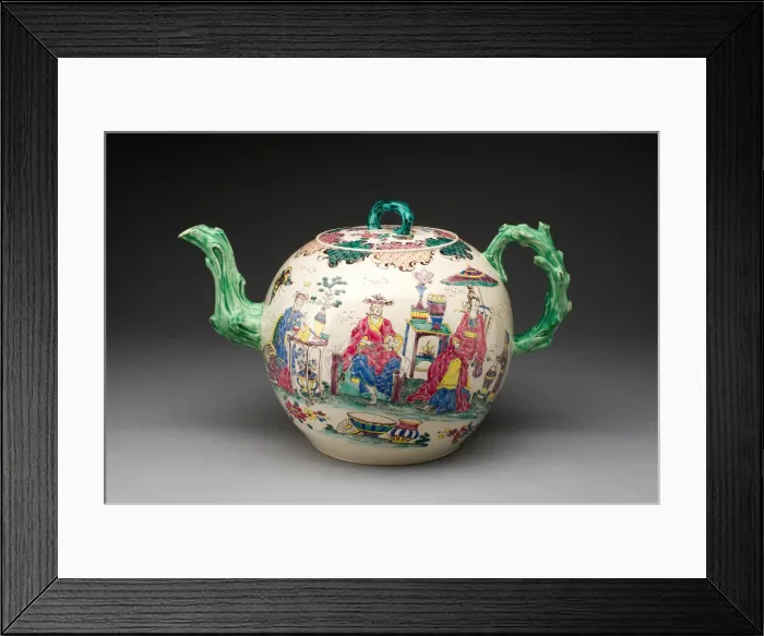 Framed Print : Punch Pot, Staffordshire, 1755 / 65. Creator: Staffordshire Potteries Framed Print : Punch Pot, Staffordshire, 1755 / 65. Creator: Staffordshire Potteries