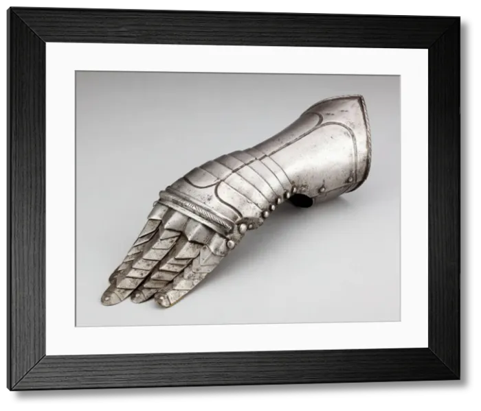 Framed Print : Boys Fingered Gauntlet for the Left Hand, Brunswick, c. 1560 / 80. Creator: Unknown Framed Print : Boys Fingered Gauntlet for the Left Hand, Brunswick, c. 1560 / 80. Creator: Unknown