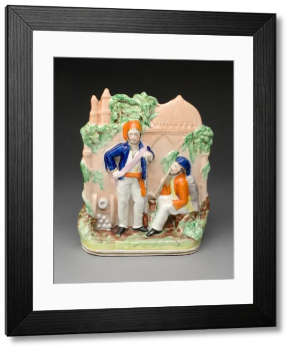 Framed Print : Chimney Ornament, Staffordshire, c. 1830. Creator: Staffordshire Potteries