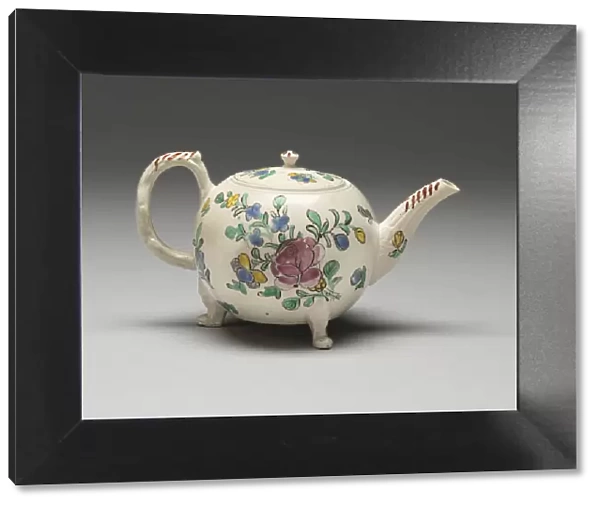 Teapot, Staffordshire, 1750  /  65. Creator: Staffordshire Potteries