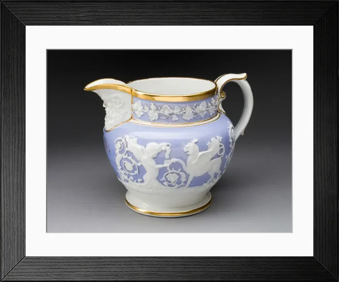 Framed Print : Pitcher, Staffordshire, c. 1840. Creator: Staffordshire Potteries Framed Print : Pitcher, Staffordshire, c. 1840. Creator: Staffordshire Potteries
