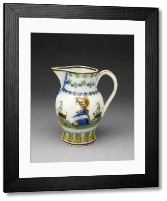 Framed Print : Jug, Staffordshire, c. 1797. Creator: Staffordshire Potteries Framed Print : Jug, Staffordshire, c. 1797. Creator: Staffordshire Potteries
