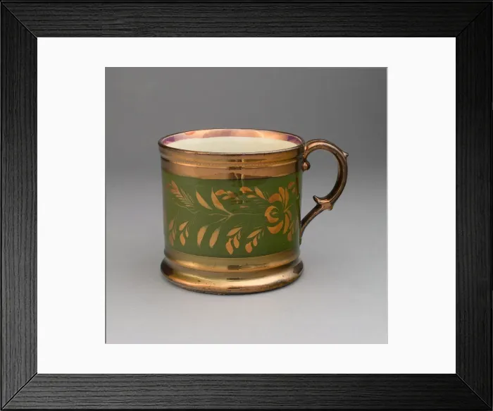 Framed Print : Mug, Staffordshire, c. 1830. Creator: Staffordshire Potteries Framed Print : Mug, Staffordshire, c. 1830. Creator: Staffordshire Potteries