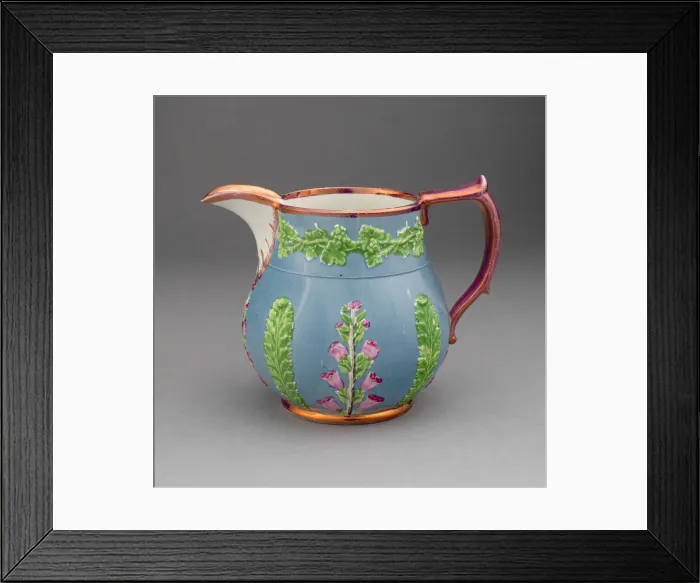 Framed Print : Pitcher, Staffordshire, c. 1830. Creator: Staffordshire Potteries Framed Print : Pitcher, Staffordshire, c. 1830. Creator: Staffordshire Potteries